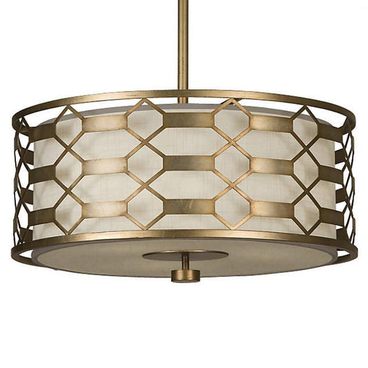 Allegretto 787540 Drum Pendant - Burnished Gold Leaf