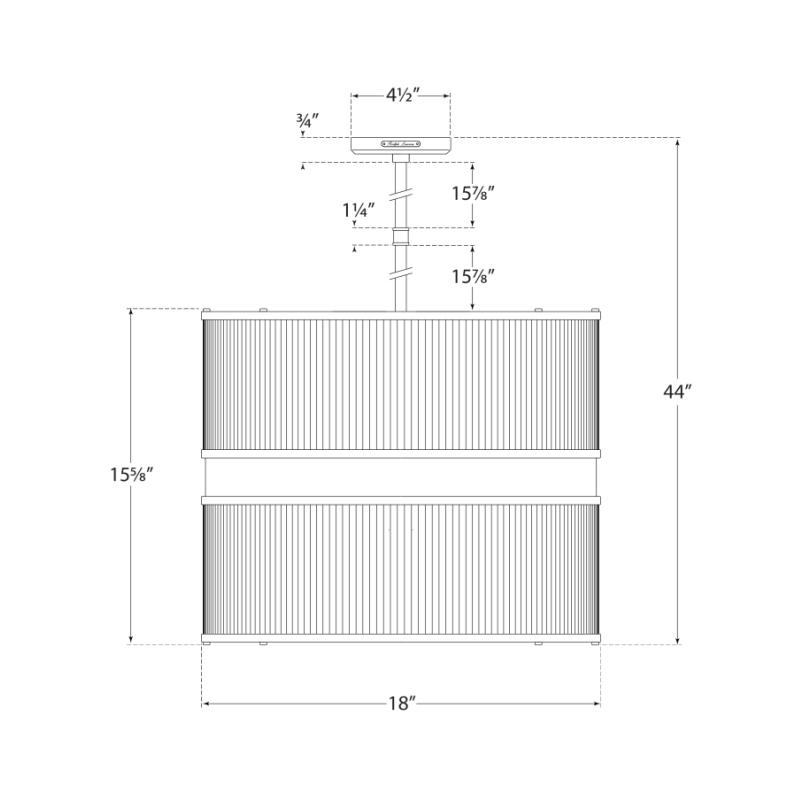 Allen Large Chandelier - Diagram