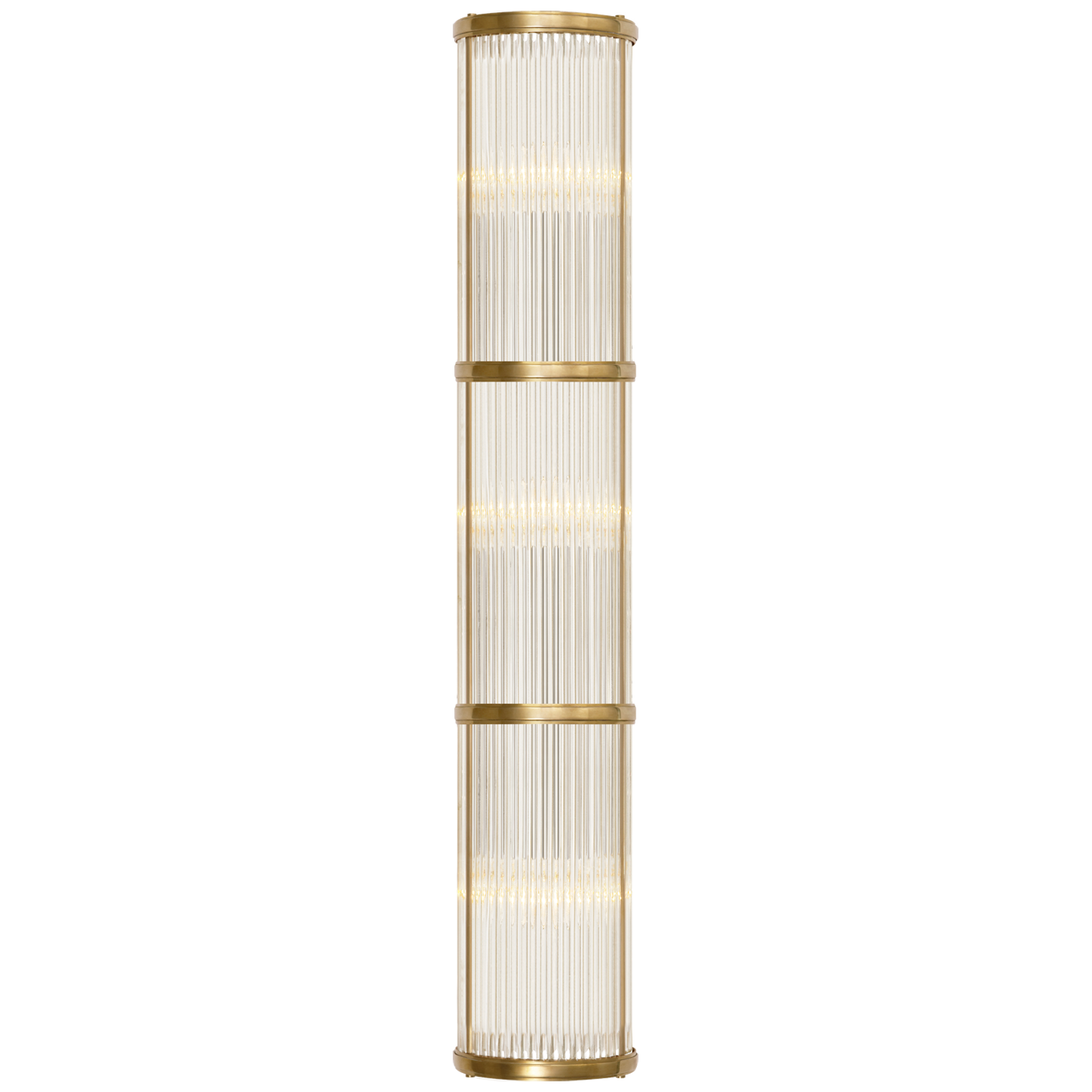 Allen Large Linear Sconce - Natural Brass Finish