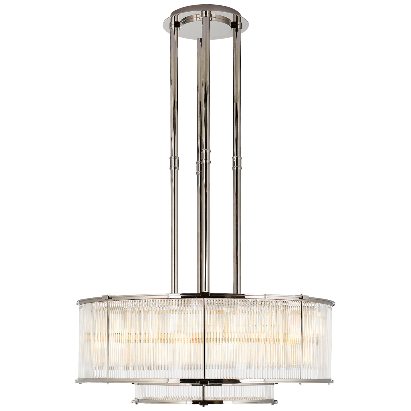 Allen Large Tiered Chandelier - Polished Nickel Finish