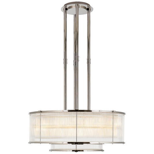 Allen Large Tiered Chandelier - Polished Nickel Finish