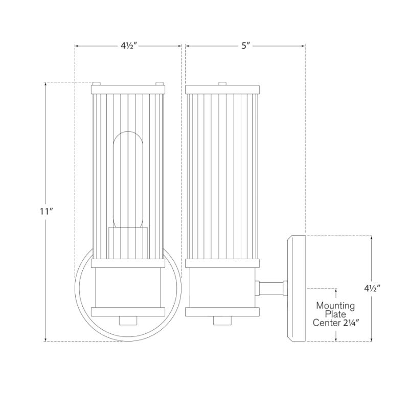 Allen Single Sconce - Diagram