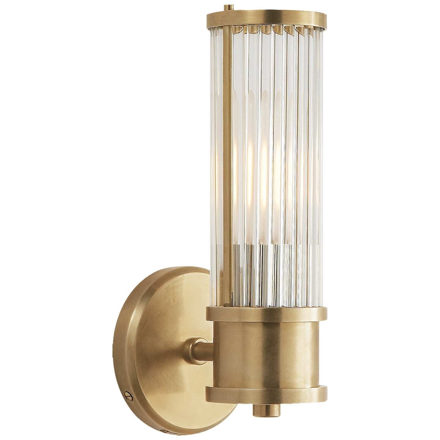 Allen Single Sconce - Natural Brass Finish