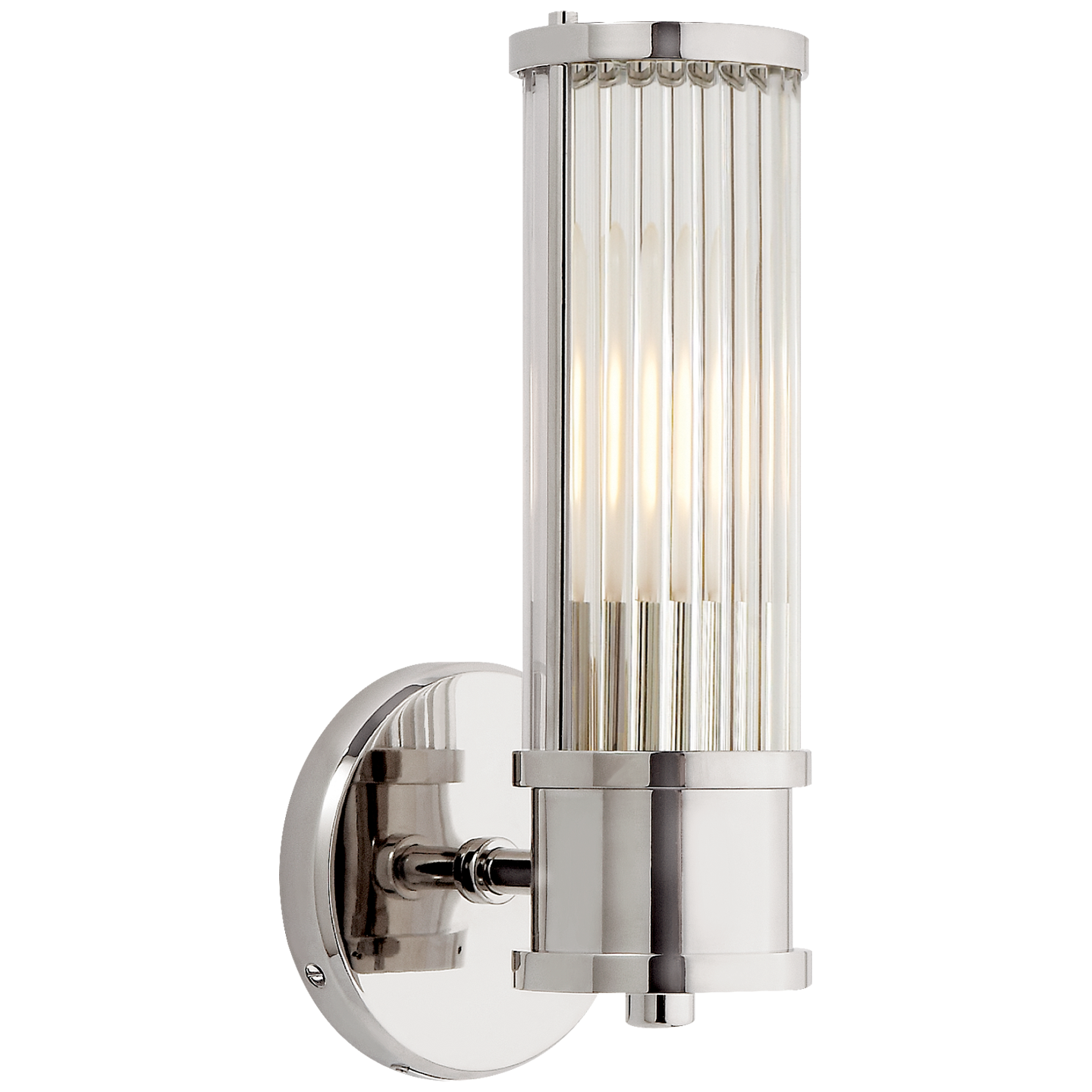 Allen Single Sconce - Polished Nickel Finish