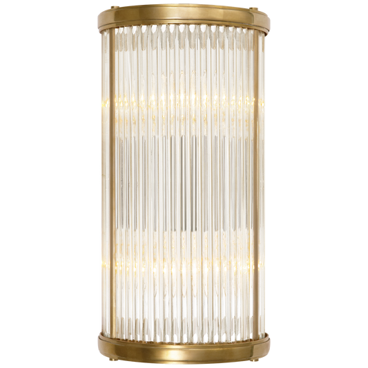 Allen Small Linear Sconce - Natural Brass Finish