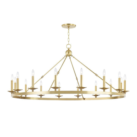 Allendale Large Chandelier - Aged Brass Finish