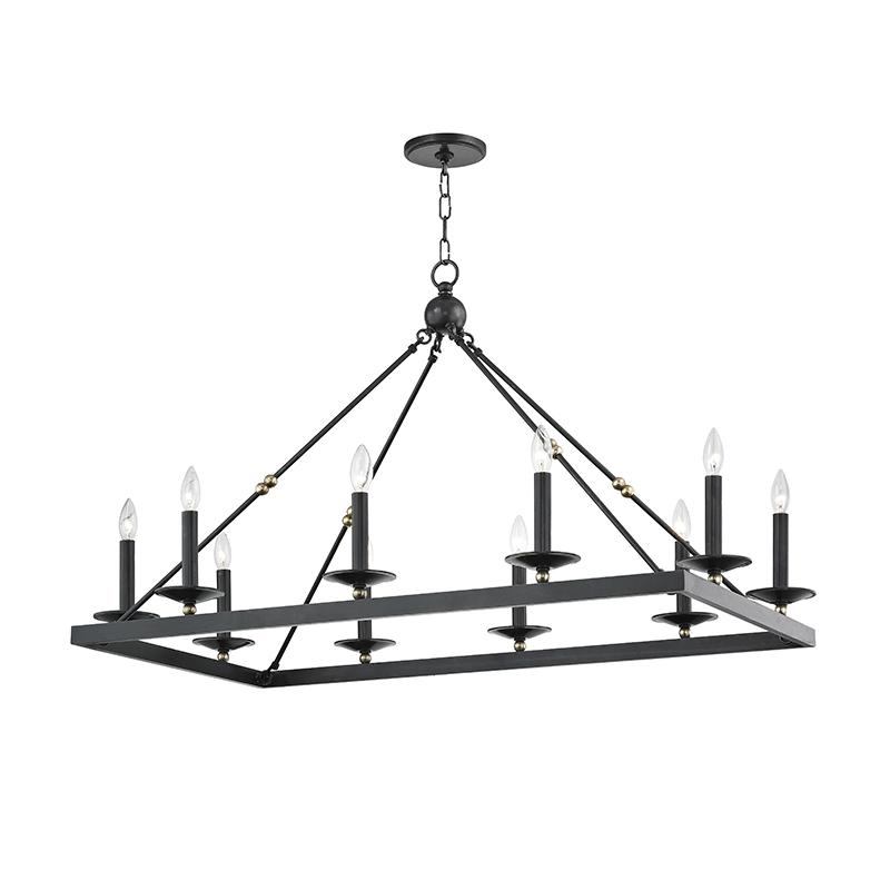 Allendale Rectangular Chandelier - Aged Old Bronze Finish