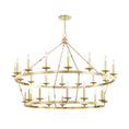 Load image into Gallery viewer, Allendale Large Two Tier Chandelier - Aged Brass Finish
