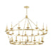 Allendale Large Two Tier Chandelier - Aged Brass Finish