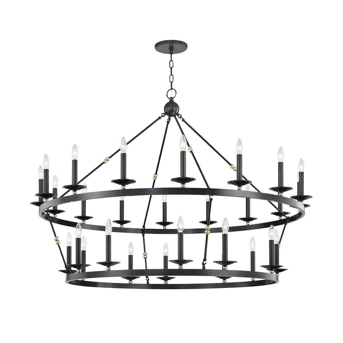 Allendale Large Two Tier Chandelier - Aged Old Bronze Finish