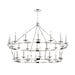 Allendale Large Two Tier Chandelier - Polished Nickel Finish
