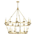 Load image into Gallery viewer, Allendale Small Two Tier Chandelier - Aged Brass Finish
