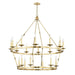 Allendale Small Two Tier Chandelier - Aged Brass Finish