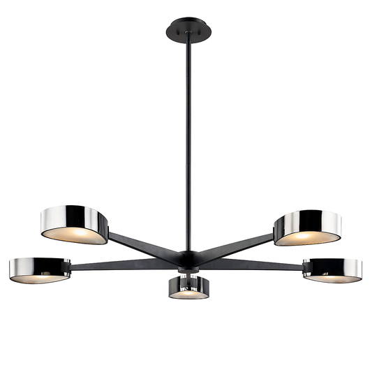 Allisio 5-Light Chandelier - Carbide Black/Black Chrome Finish