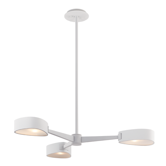 Allisio 3-Light Chandelier - Textured White Finish