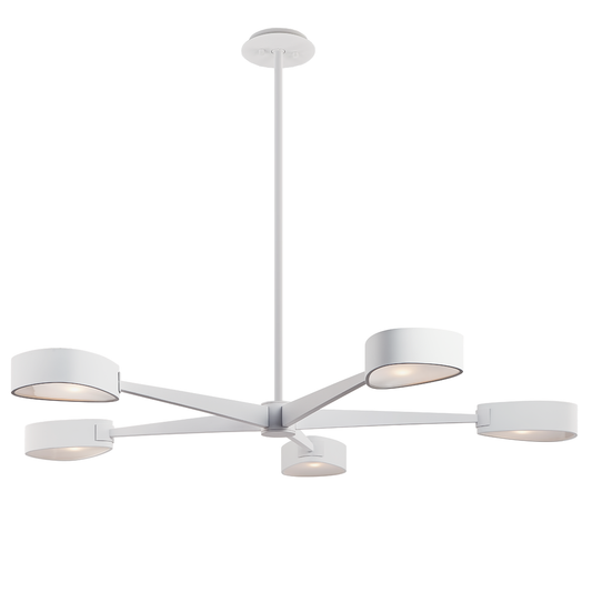 Allisio 5-Light Chandelier - Textured White Finish