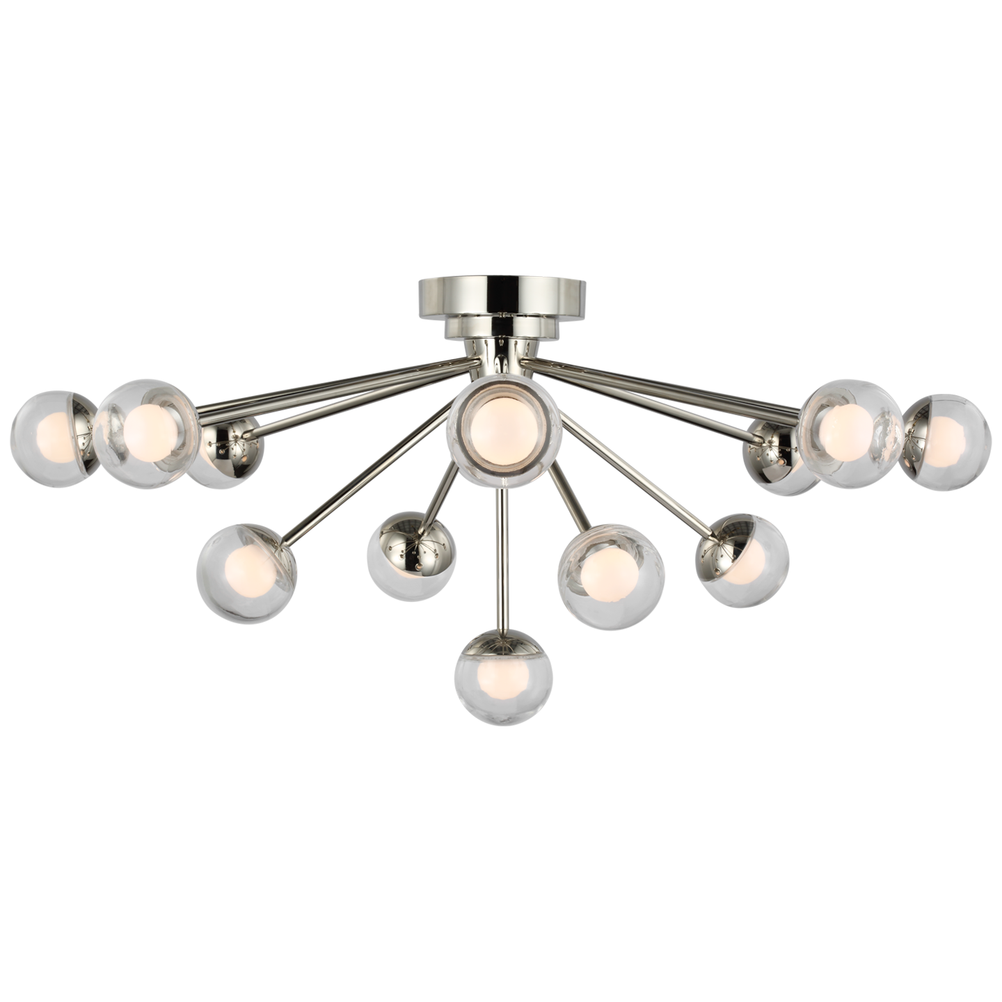 Alloway 30" Flush Mount - Polished Nickel Finish