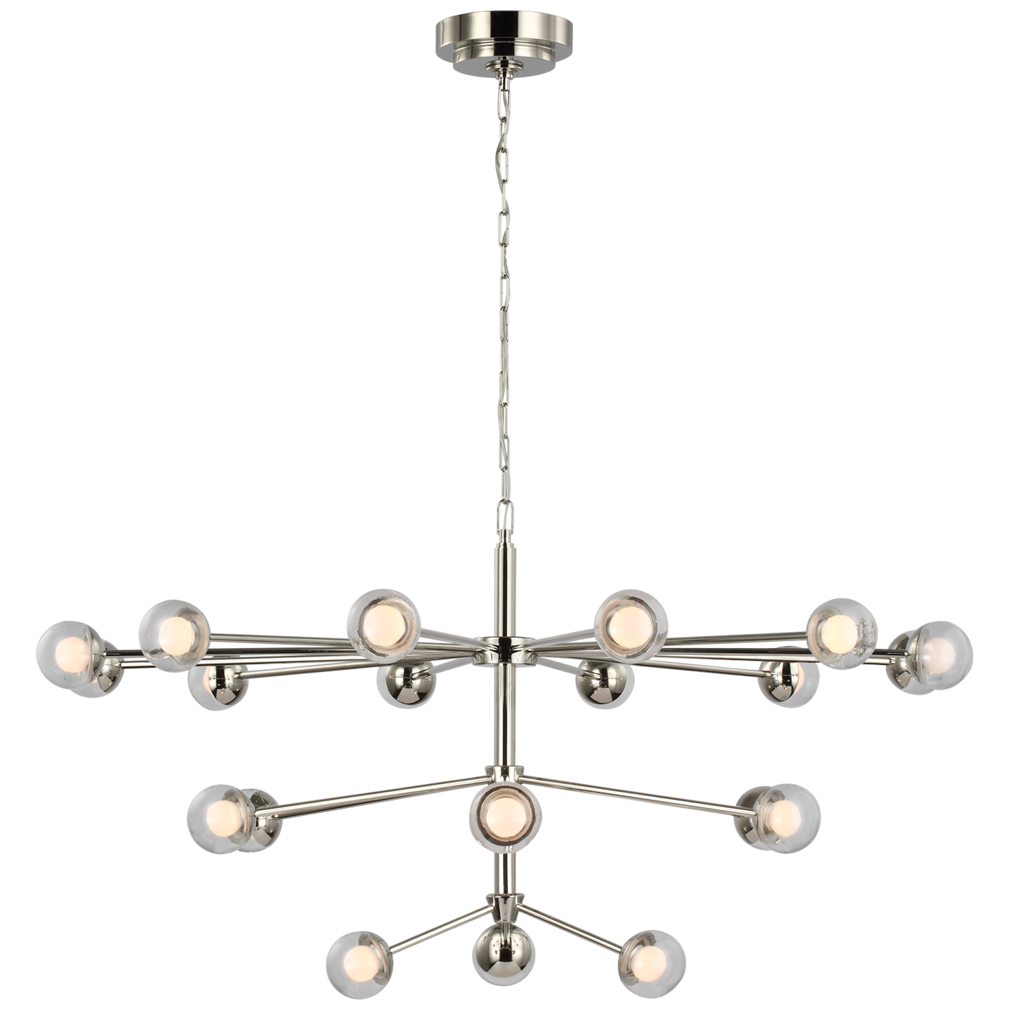 Alloway Large Chandelier - Polished Nickel Finish