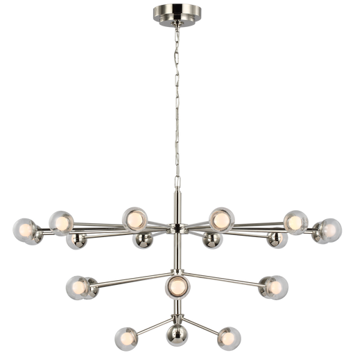 Alloway Large Chandelier - Polished Nickel Finish