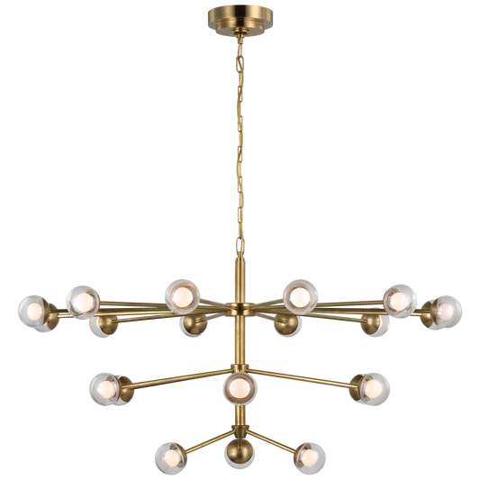 Alloway Large Chandelier - Soft Brass Finish