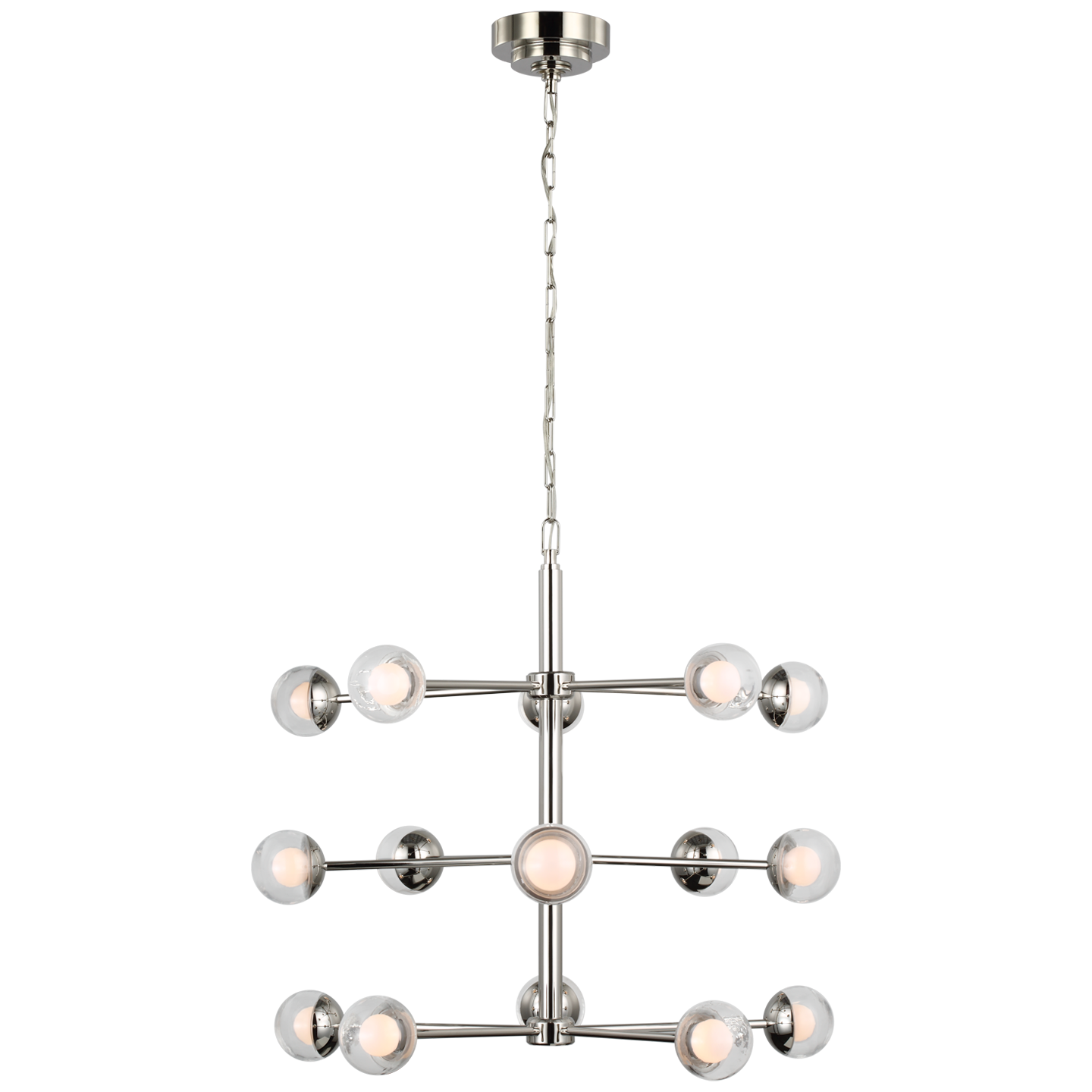 Alloway Small Barrel Chandelier - Polished Nickel Finish