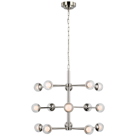 Alloway Small Barrel Chandelier - Polished Nickel Finish