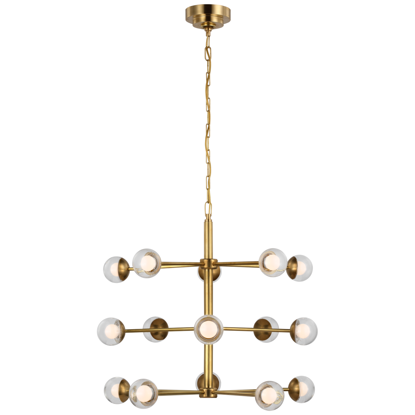 Alloway Small Barrel Chandelier - Soft Brass Finish