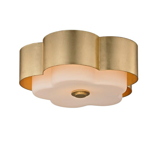 ALLURE FLORAL CEILING FLUSH LIGHT - Gold Leaf Finish