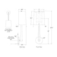 Load image into Gallery viewer, Alpha Large Convertible Sconce - Diagram
