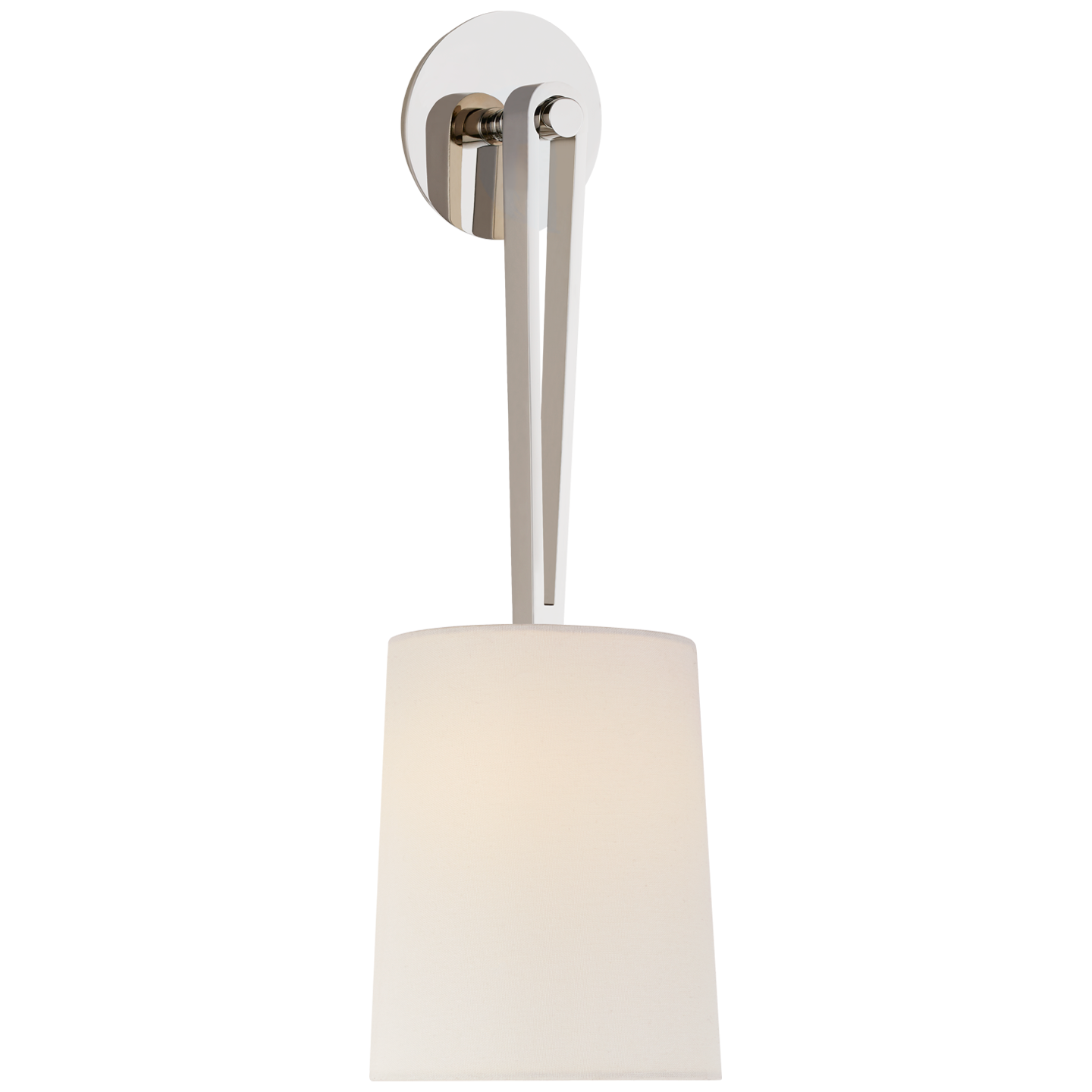 Alpha Large Convertible Sconce - Polished Nickel Finish