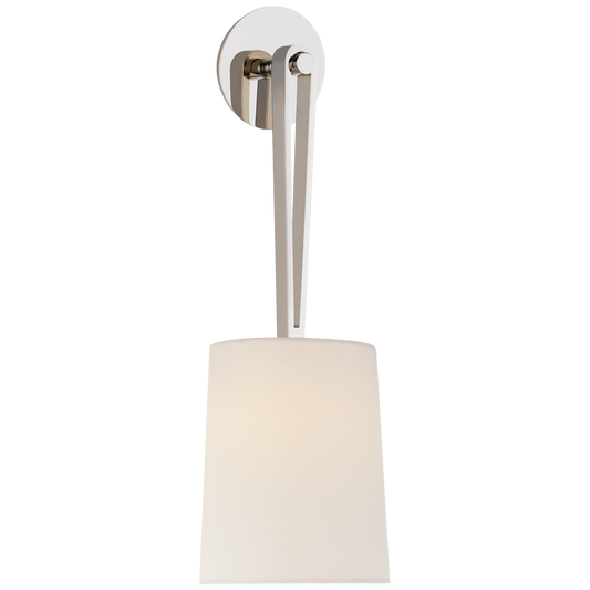 Alpha Large Convertible Sconce - Polished Nickel Finish