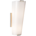 Alpine Large Single Sconce - Polished Nickel/White Glass