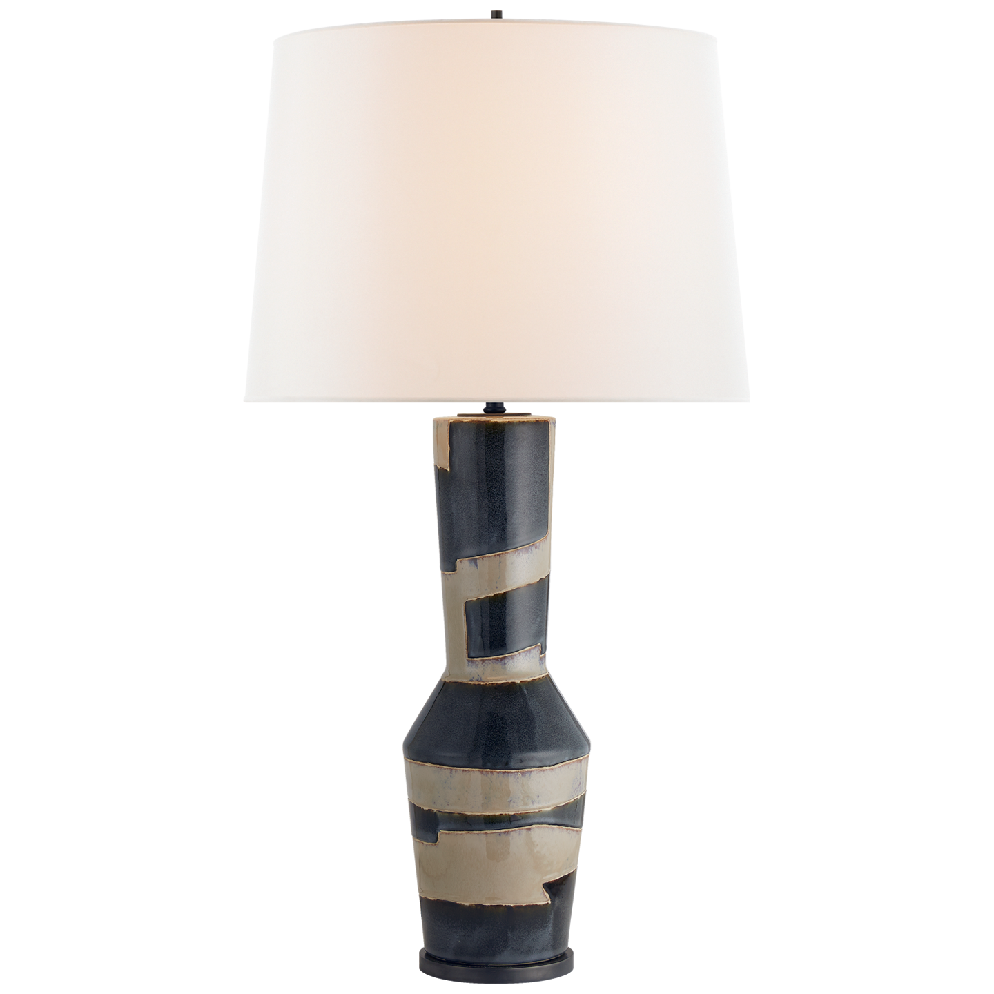 Alta Table Lamp - Sand & Black Wide Stripe