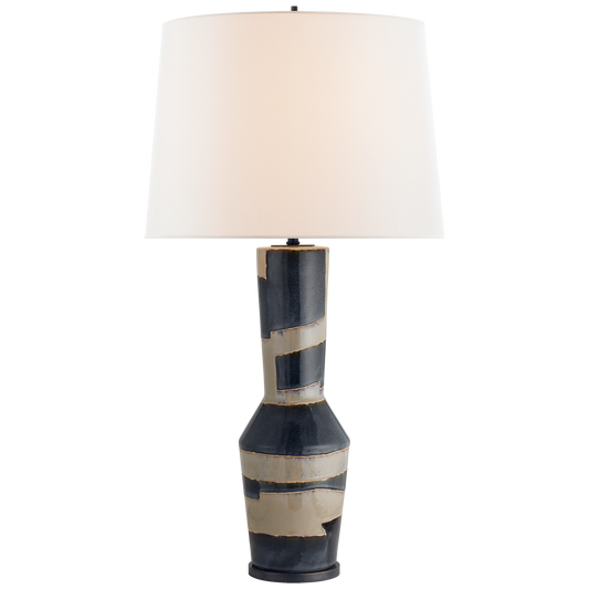 Alta Table Lamp - Sand & Black Wide Stripe