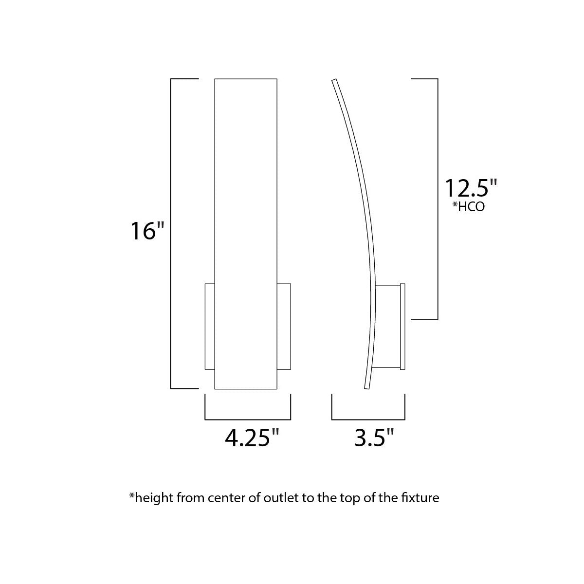 Alumilux AL E41307 LED Wall Sconce - Diagram