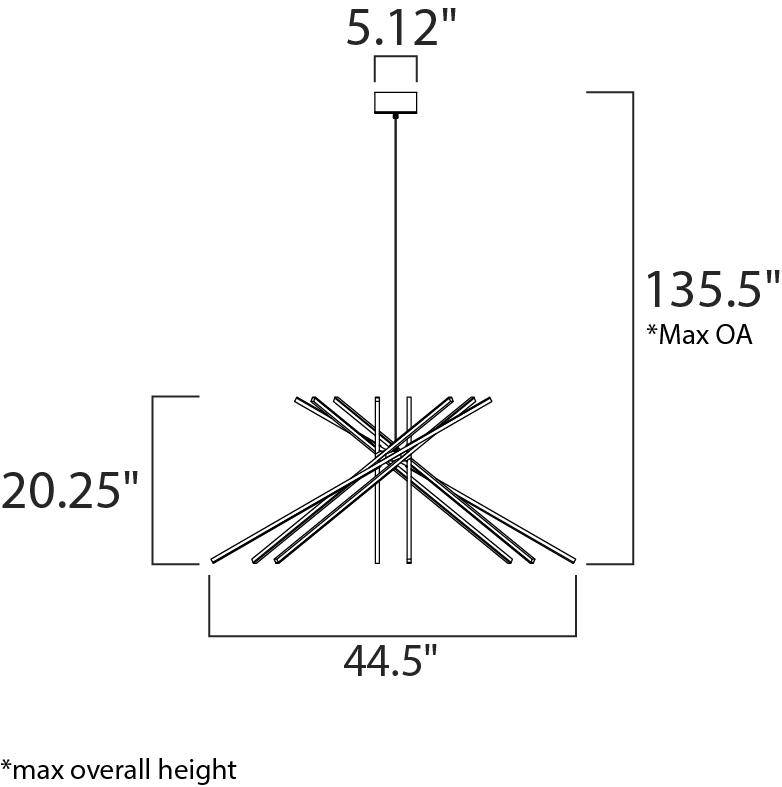 Alumilux AL E41446 LED Pendant - Diagram