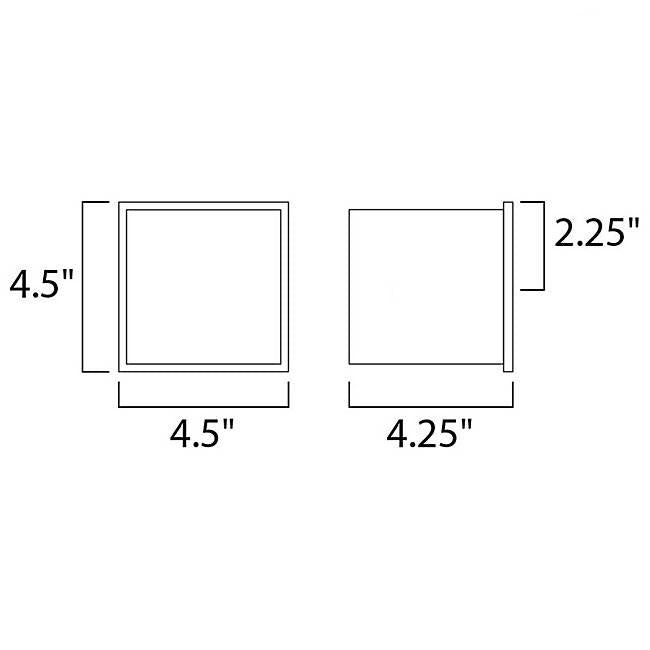 Alumilux AL E41308 LED Wall Sconce - Diagram
