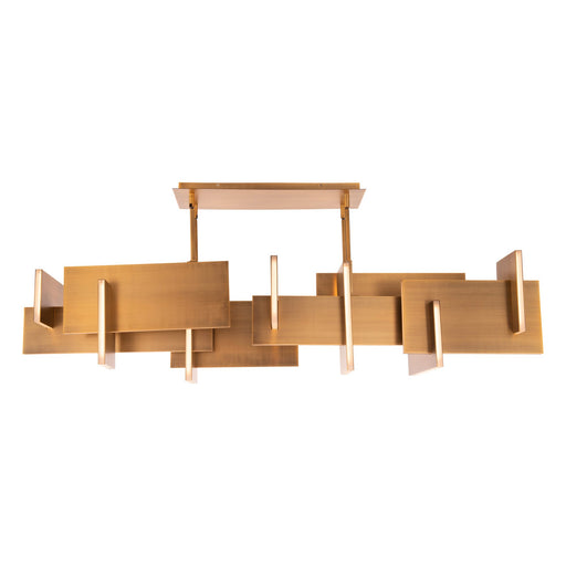 Amari LED Chandelier - Aged Brass Finish