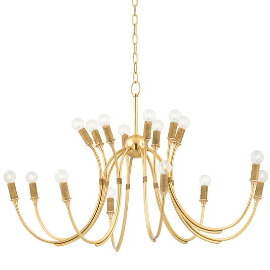 Amboy Large Chandelier - Aged Brass Finish