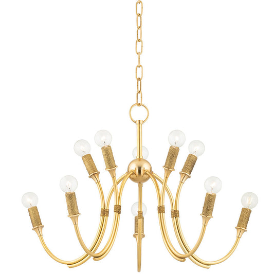 Amboy Small Chandelier - Aged Brass Finish