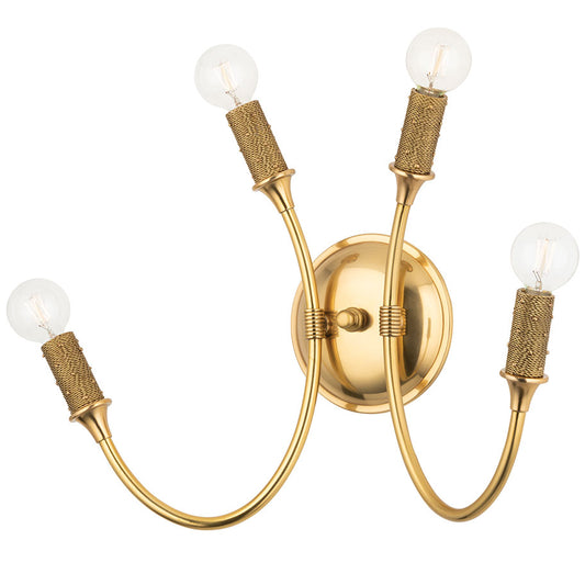 Amboy Wall Sconce - Aged Brass Finish