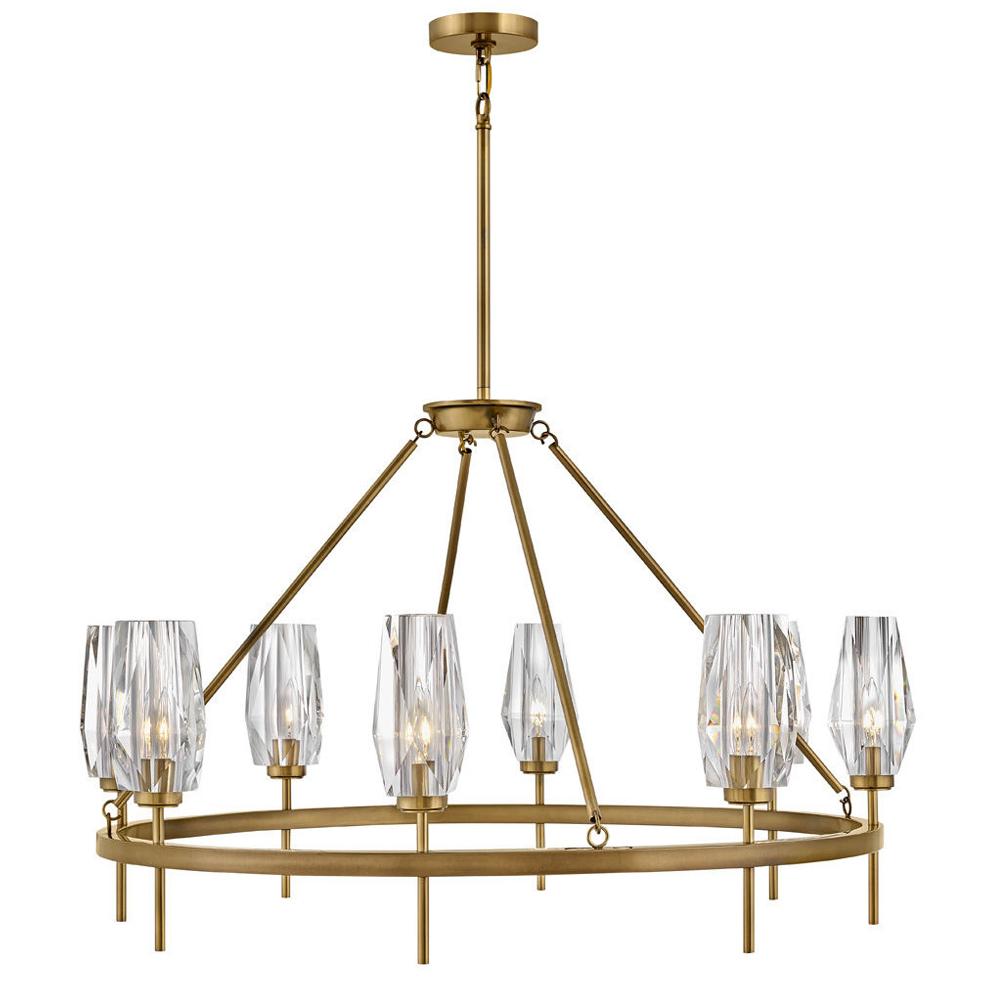 Ana Large Chandelier - Heritage Brass Finish