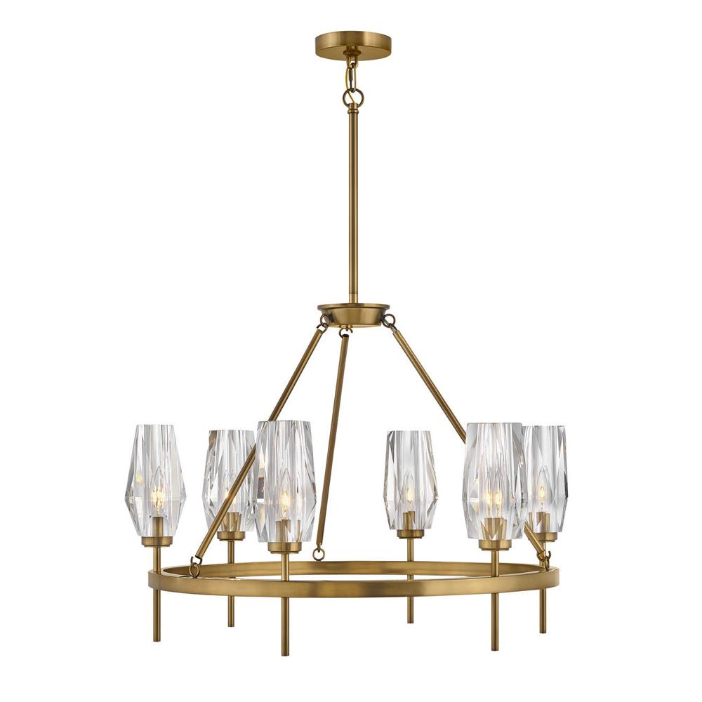 Ana Medium Chandelier - Heritage Brass Finish