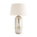 Anderson Table Lamp - Antique Mercury & Off-White Silk Shade