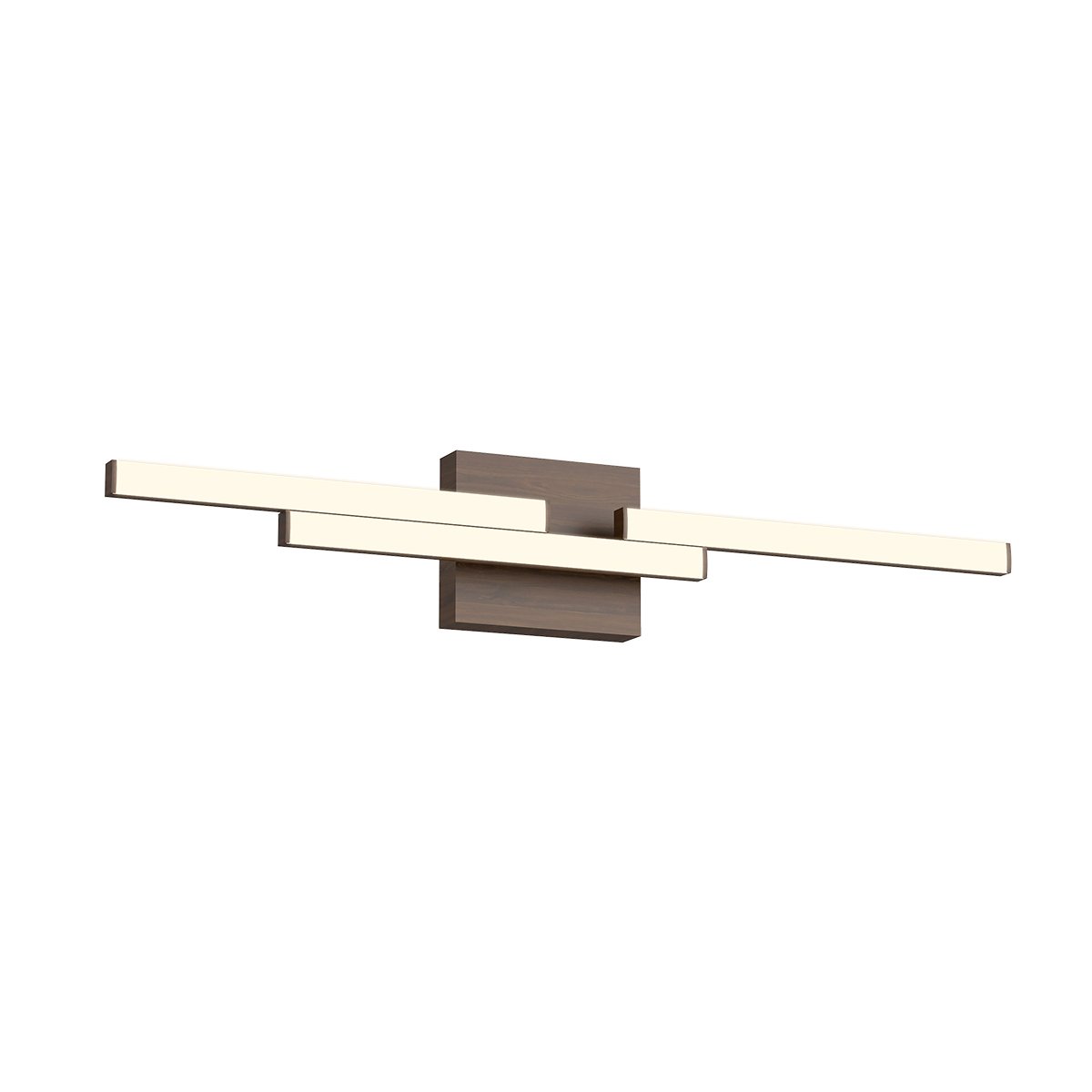 Anello Medium Minor LED Bath Bar - Walnut Finish