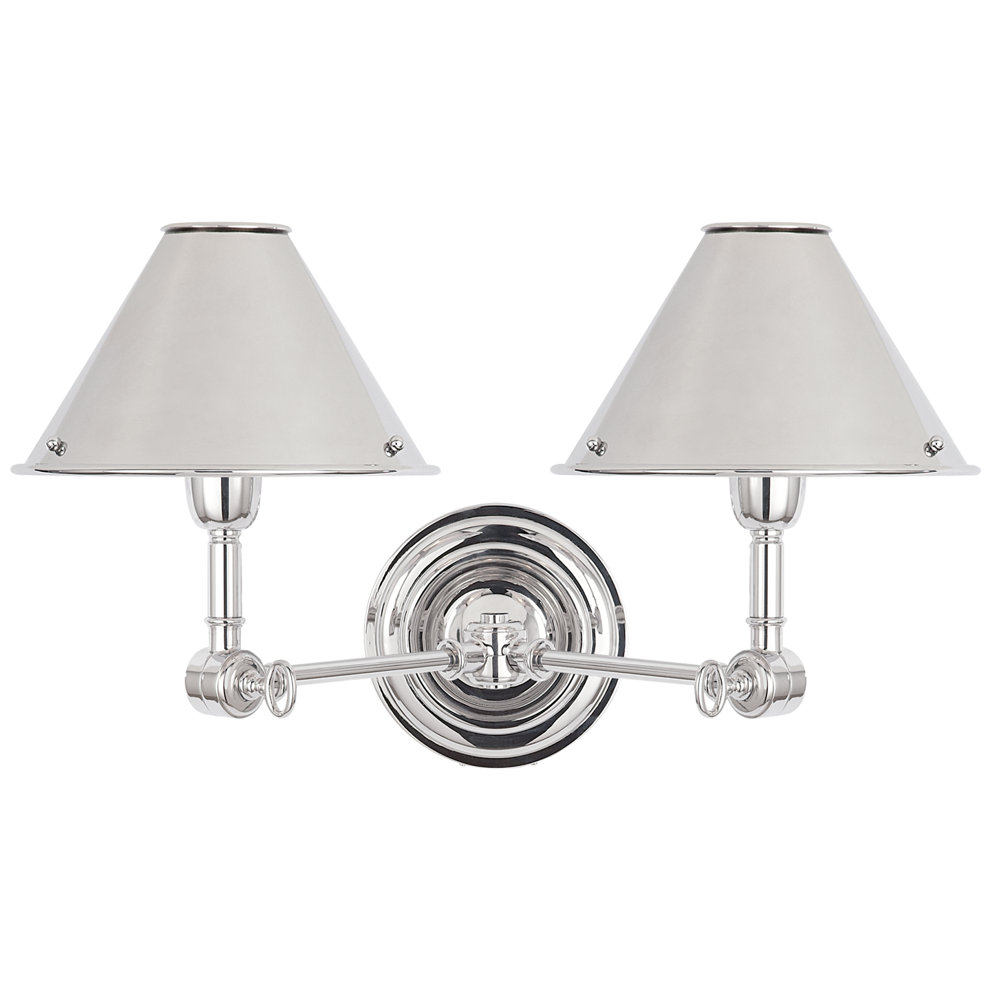 Anette Double Sconce - Polished Nickel Finish