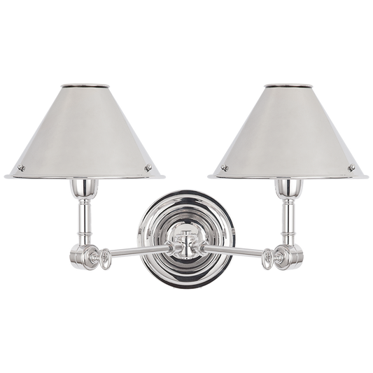 Anette Double Sconce - Polished Nickel Finish