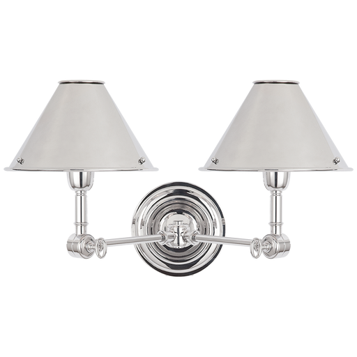 Anette Double Sconce - Polished Nickel Finish