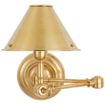 Load image into Gallery viewer, Anette Swing Arm Sconce - Natural Brass Finish
