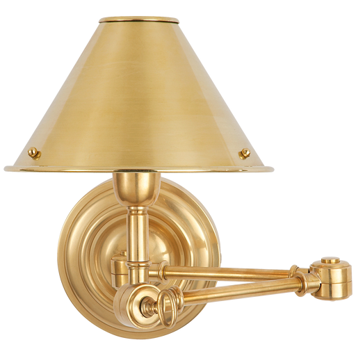 Anette Swing Arm Sconce - Natural Brass Finish